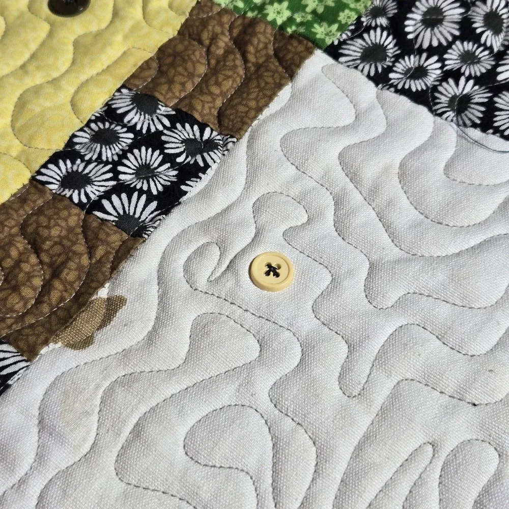 Handmade Cottagecore Quilt Blanket Sunflowers Tractor Child Baby Size‎ 40